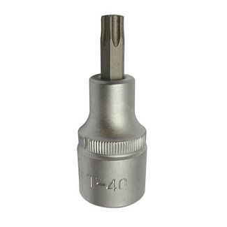 Головка торцевая с 6-лучевой насадкой (с отверствием) T-40H 1/2" 55 мм FORCE