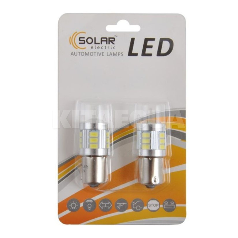 LED лампа для авто P21w BA15s S25 1156 21W 6000K Solar (LS295_B2) - 2