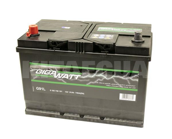 Акумулятор автомобільний 91Ач 740А "+" зліва GIGAWATT (GW 0185759101) - 2