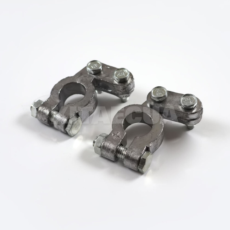 Клеммы аккумуляторные пара усиленные ремонтные (свинцовые) со стальной планой MAXION (MXAC-TL108) - 3