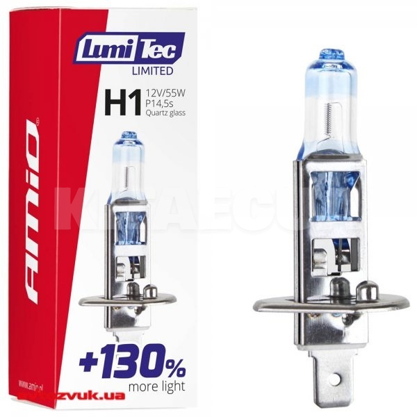 Галогенная лампа H1 55W 12V LumiTec LIMITED + 130% AMIO (02130)