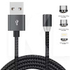 Кабель магнітний 3в1 USB - Lightning/microUSB/Type-C SC-350 1м чорний XoKo (SC-350-MGNT-BK)