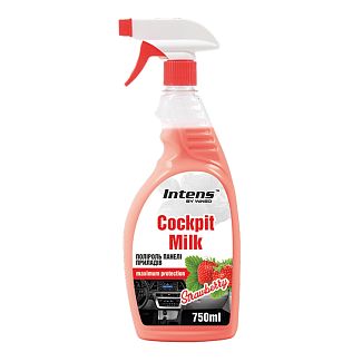 Полироль-молочко для пластика "клубника" 750мл Cockpit Milk Strawberry Winso