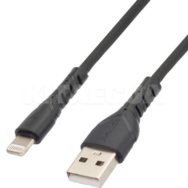 Кабель USB Lightning 3А PD-B47i 1м чорний Proda (PD-B47i-BK) - 2