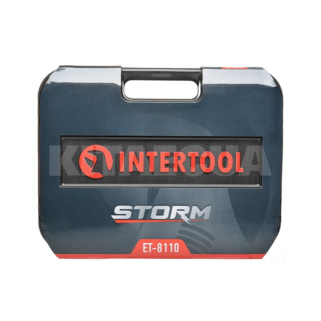 Набір інструментів 1/2" & 1/4" 110 предметів Cr-V STORM Intertool (ET-8110) - 3