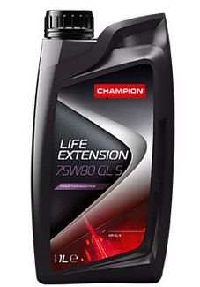 Масло трансмиссионное 1л 75W-80 LIFE EXTENSION Champion