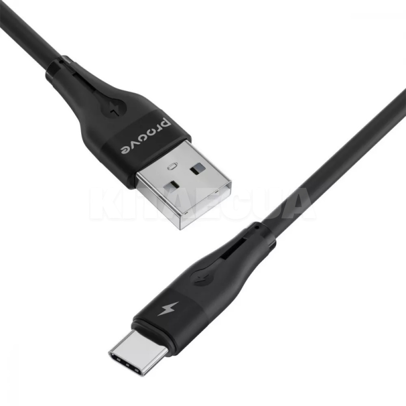 Кабель USB Type-C 2.4A 1м Soft Silicone черный PROOVE (492030001) - 4