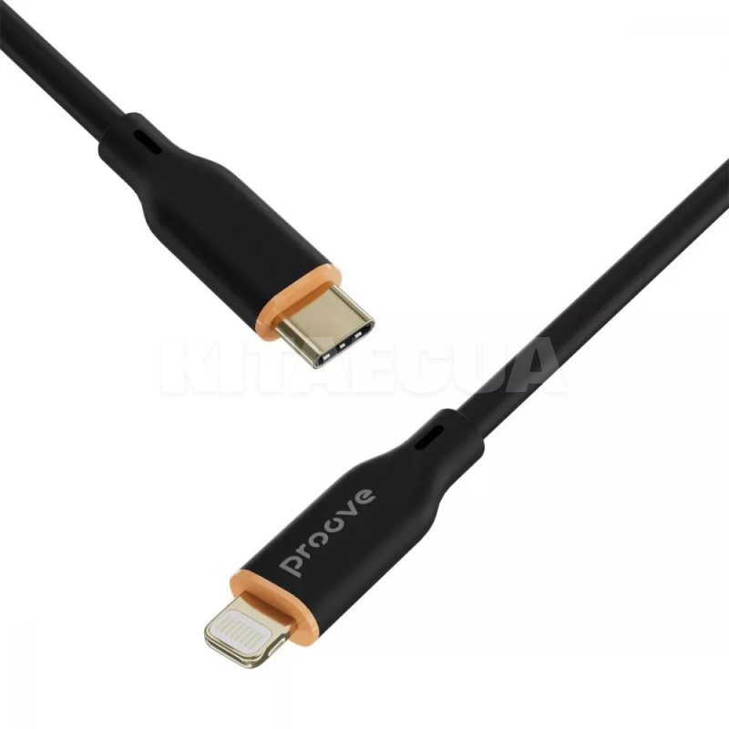 Кабель Type-C Lightning 27W 1м Jelly Silicone чорний PROOVE (492000001) - 2