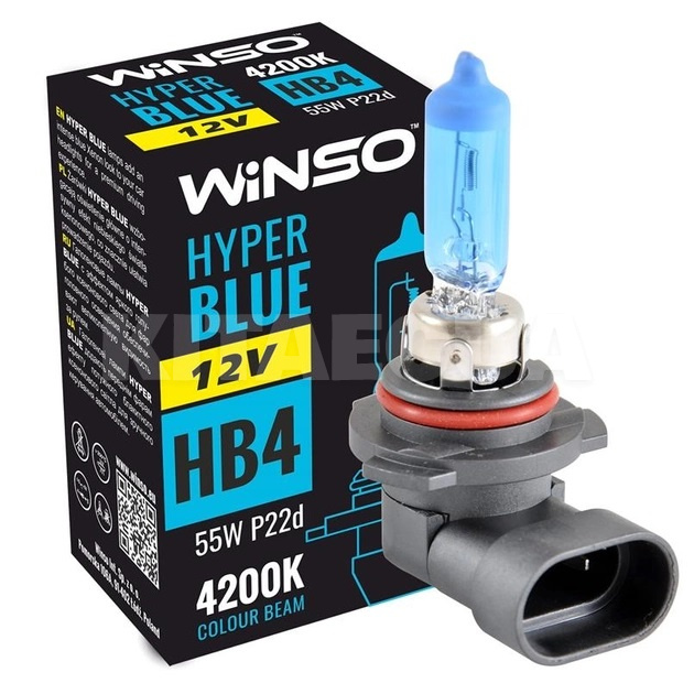 Галогенна лампа HB4 55W 12V HYPER Blue Winso (712610)