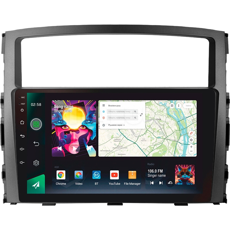 Штатна магнітола PRO 9464 4+64 Gb 9" Mitsubishi Pajero 4 V80 2006-2014 SIGMA4car (39825)