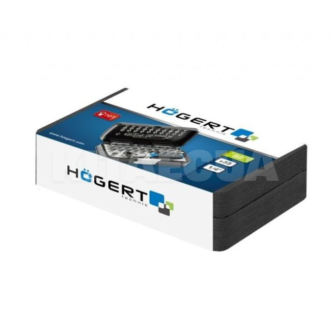 Набір біт з тріскачкою 1/4" 33 предмета HOGERT (HT1R460) - 2