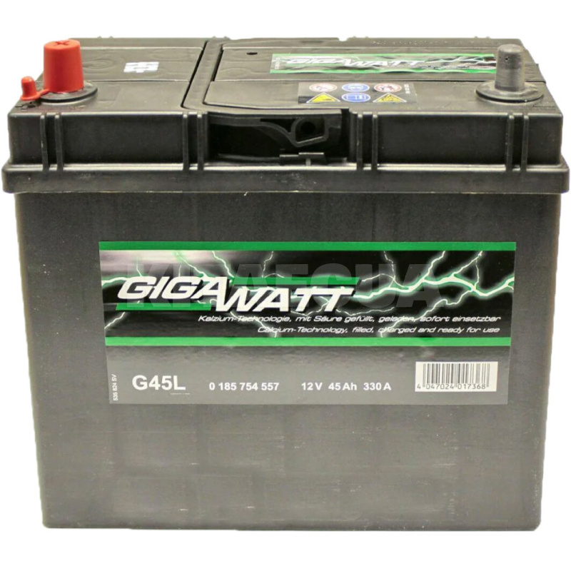 Аккумулятор автомобильный 45Ач 330А "+" слева GIGAWATT (GW 0185754557)