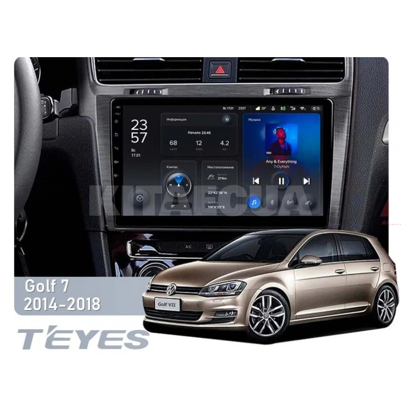 Штатная магнитола X1 2+32Gb 10" Volkswagen Golf 7 MK7 2014-2018 (F2) Teyes (26903)