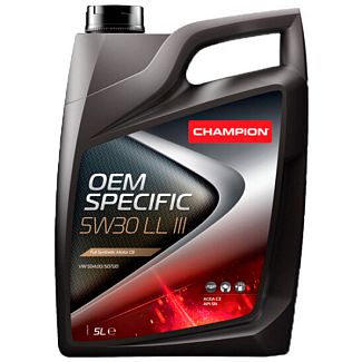 Масло моторное синтетическое 5л 5W-30 OEM SPECIFIC LL III Champion