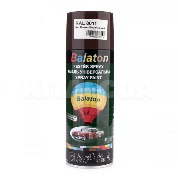 Краска универсальная глянцевая 400мл коричневая BALATON (RAL8011)