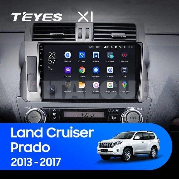 Штатна магнітола X1 2+32Gb 10" Toyota Land Cruiser Prado 150 2013-2017 Teyes (26894) - 3