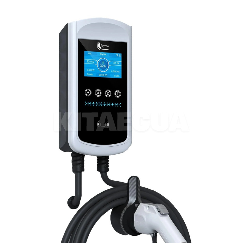 Зарядка для электромобиля Type Tesla 12 кВт 50А 1-фаза Wi-Fi Pisces EV-DLB APP Version FEYREE (FY12-50-1PH-TS-CS-PI)