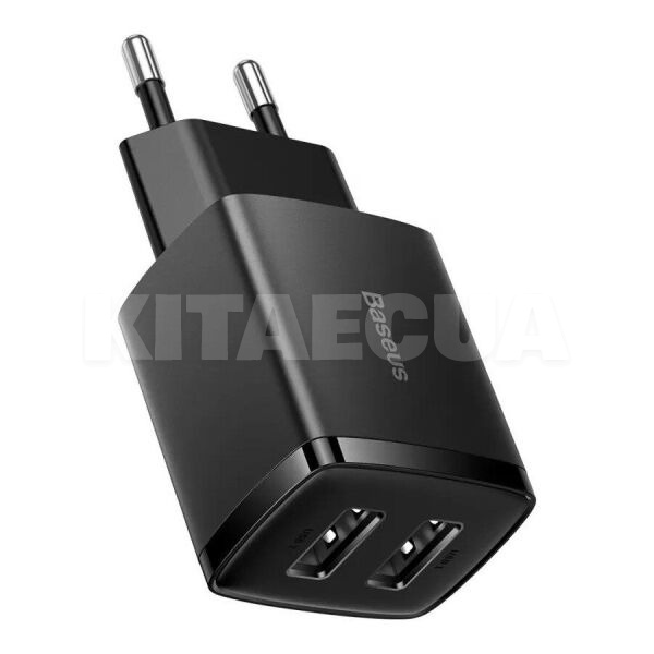 Зарядное устройство Compact Charge Black 2 USB 10.5W BASEUS (CCXJ010201)
