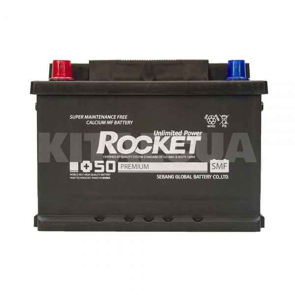 Акумулятор автомобільний 62Ач 540А "+" зліва Rocket (SMF 62R LB2)
