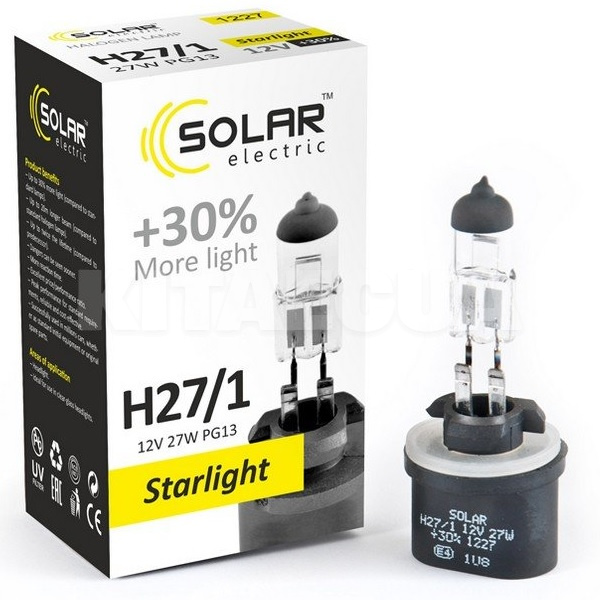 Галогенная лампа H27/1 27W 12V Starlight +30% Solar (1227)