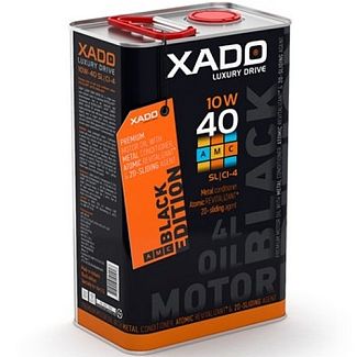 Масло моторное полусинтетическое 4л 10W-40 АМС Black Edition XADO