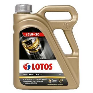 Масло моторное синтетическое 5л 5W-30 SYNTHETIC C2/C3 LOTOS