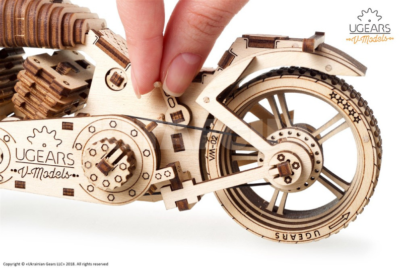 Механическая модель "Байк VM-02" UGEARS (70051) - 5