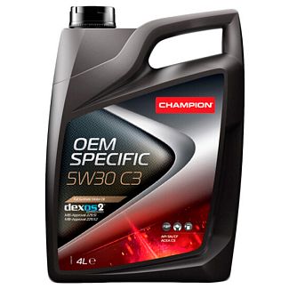 Масло моторное синтетическое 4л 5W-30 OEM SPECIFIC C3 Champion