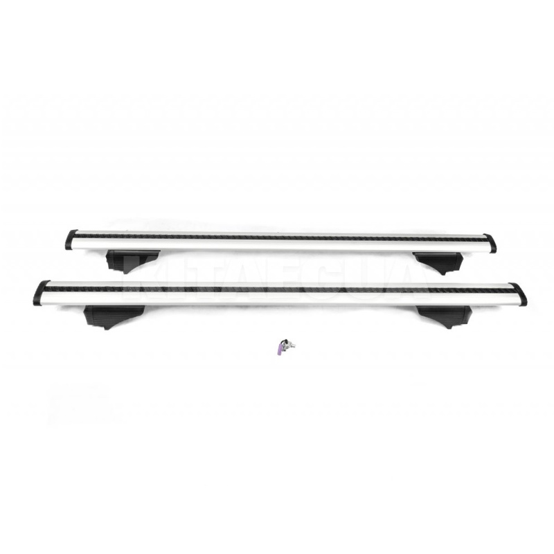 Перемички на вбудовані рейлінги під ключ (2шт.) чорні 125см Erkul на HYUNDAI Kona Electric (wiz-v2-125bl)