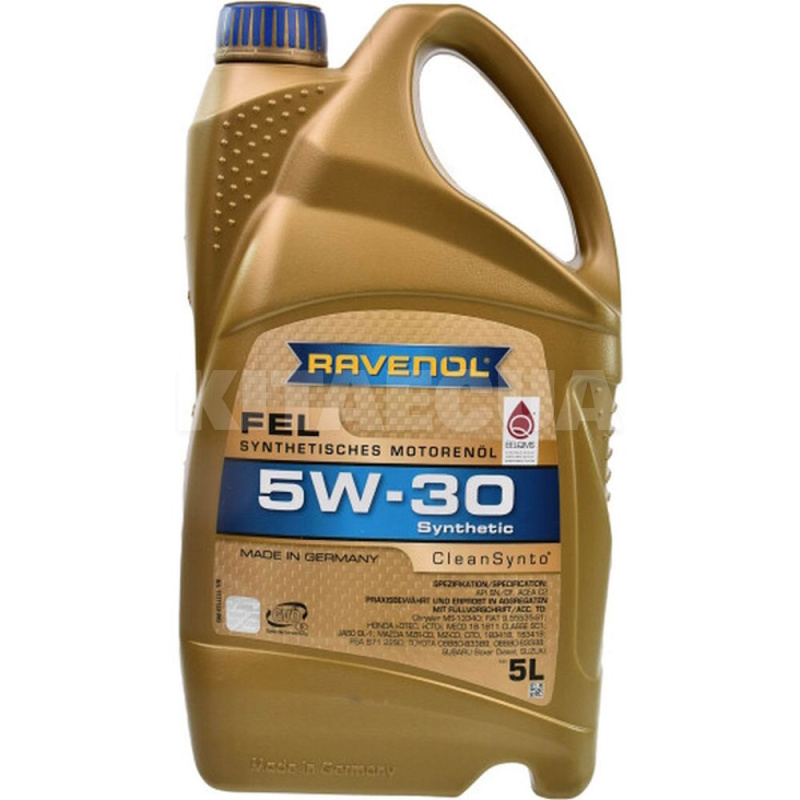 Масло моторне синтетичне 5л 5w-30 fel RAVENOL (RAV FEL SAE 5W30 5L)