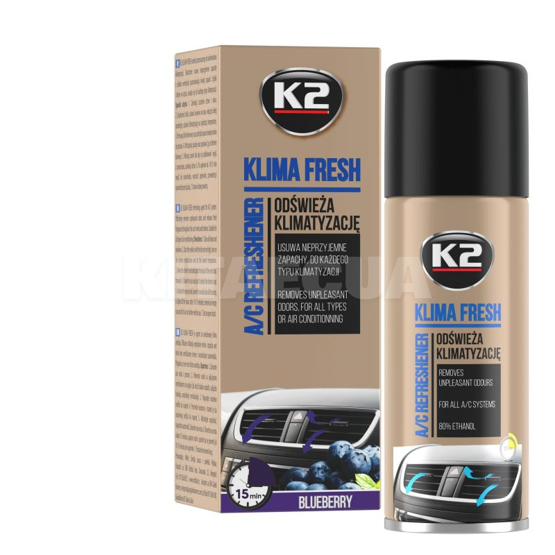 Очисник кондиціонера Klima Fresh "лохина" 150мл K2 (K222BB)