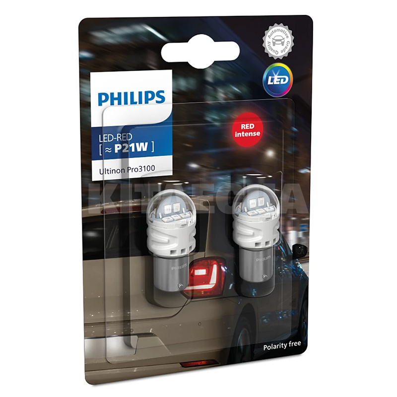 LED лампа для авто Ultinon Pro3100 BA15s 1.73W (комплект) PHILIPS (11498RU31B2)