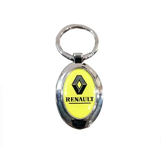 Брелок для ключей металл "Renault" Овал KING