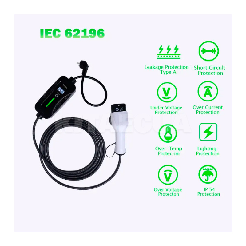 Зарядка для електромобіля GB/T AC 7.4 кВт 32А 1-фаза AUTONOMY (GBT32) - 4