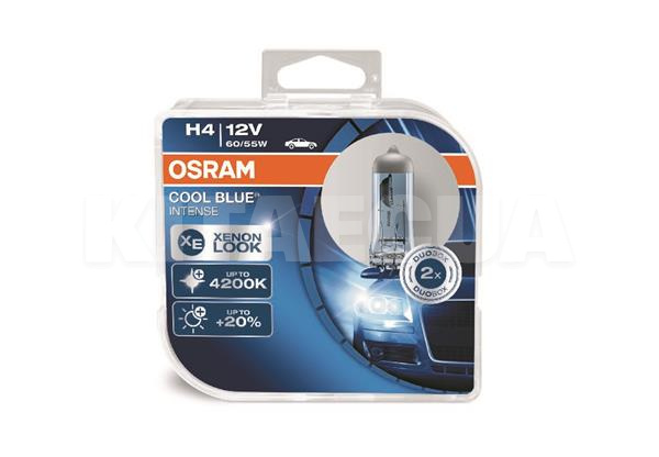Галогеновая лампа H4 12V 60/55W Cool Blue +20% (компл.) Osram (OS 64193 CBI HCB_DUO)