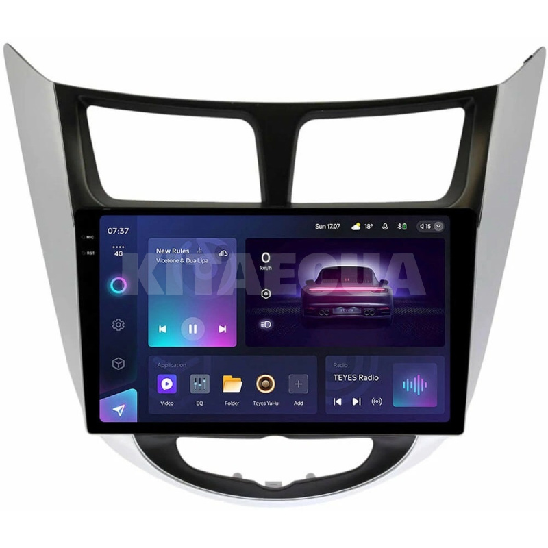 Штатная магнитола CC3 4+64 Gb 9" Hyundai Solaris 1 2010-2016 Silver+Black 2k Teyes (73351)
