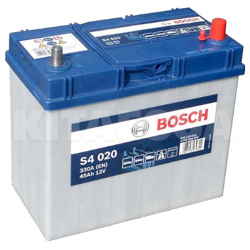 Акумулятор автомобільний 45Ач 330А "+" праворуч Bosch (0092S40200)