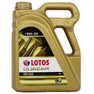 Масло моторное синтетическое 4л 5W-30 QUAZAR C2/C3 LOTOS