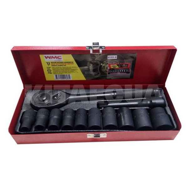 Набор инструментов 1/2" 12 предметов WMC TOOLS (WT-4122-9)