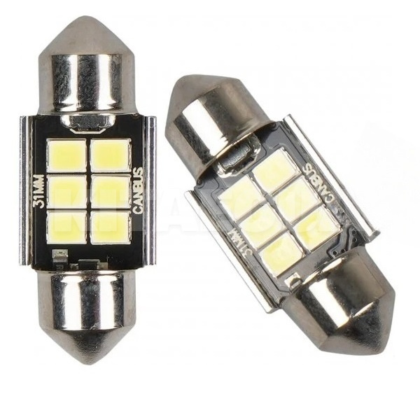 Светодиодная лампа E6 9/18V C5W 31мм (компл.) AMS (41234)