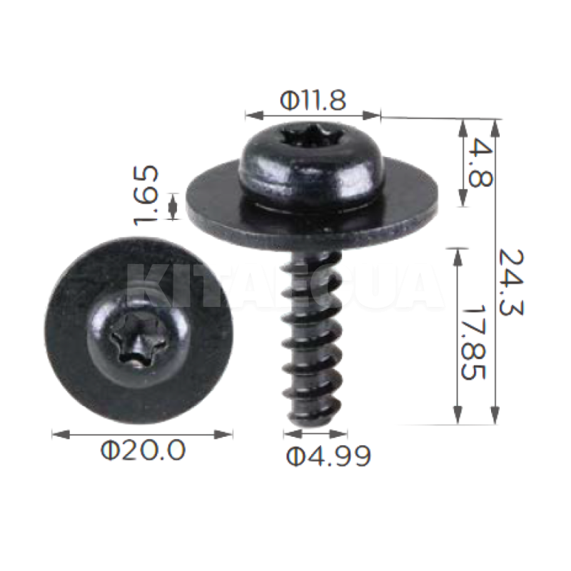 Саморез с шайбой VW / Skoda / Seat / Audi / Ford (компл 10 шт) Clipss (2095) - 4