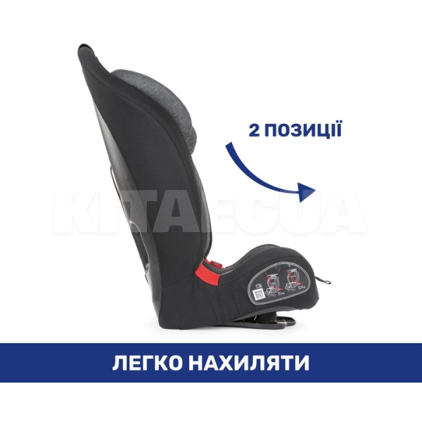 Автокресло детское Gro-Up 9-36 кг серое Chicco (79583.50) - 2