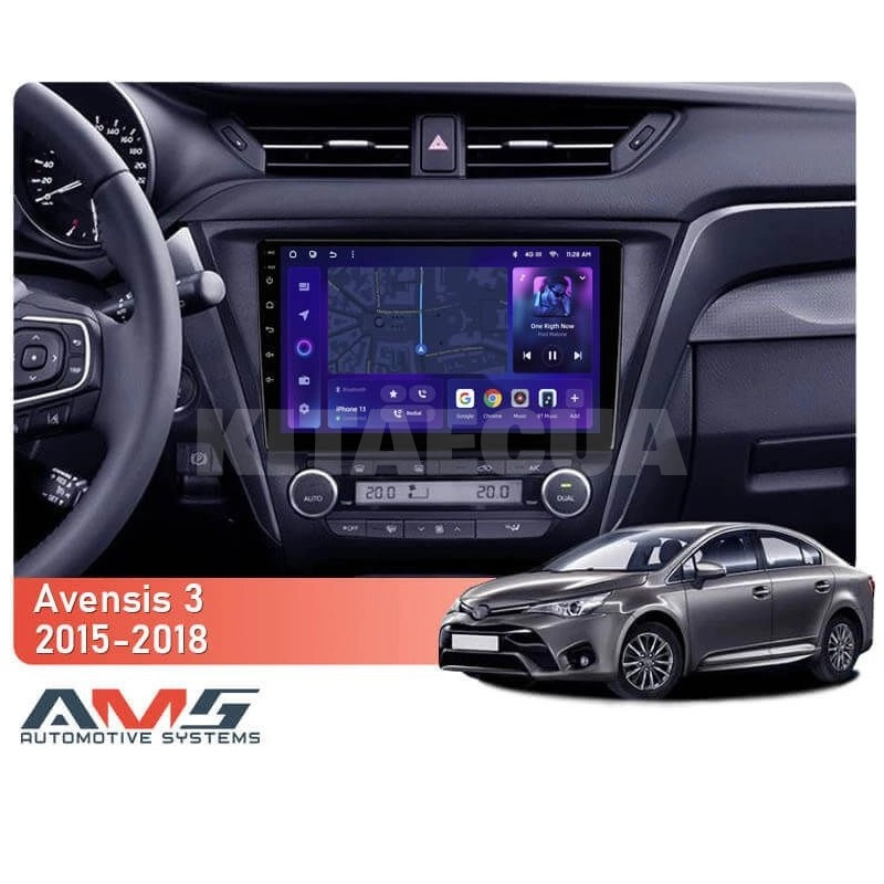 Штатна магнітола MOSS M3 4+32 ГБ 10" Toyota Avensis 3 2015-2018 (F2) AMS (50892) - 2