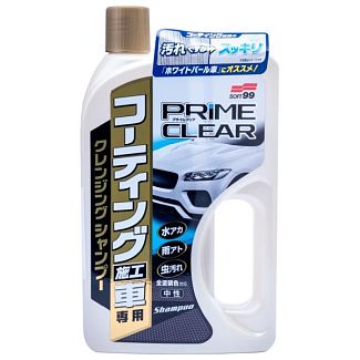 Автошампунь Prime Clear Shampoo 750мл концентрат очищающий для автомобилей покрытых защитными состав SOFT99