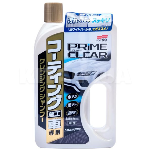 Автошампунь Prime Clear Shampoo 750мл концентрат очищающий для автомобилей покрытых защитными состав SOFT99 (04293)