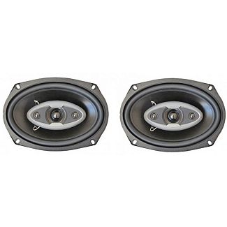 Динамики коаксиальные 4-х полосные 6x9" (15х23 см) 320 Вт черные (2 шт) CB-694 CALCELL