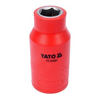 Головка торцевая 6-гранная 11 мм 1/2" 55/38 мм диэлектрическая YATO
