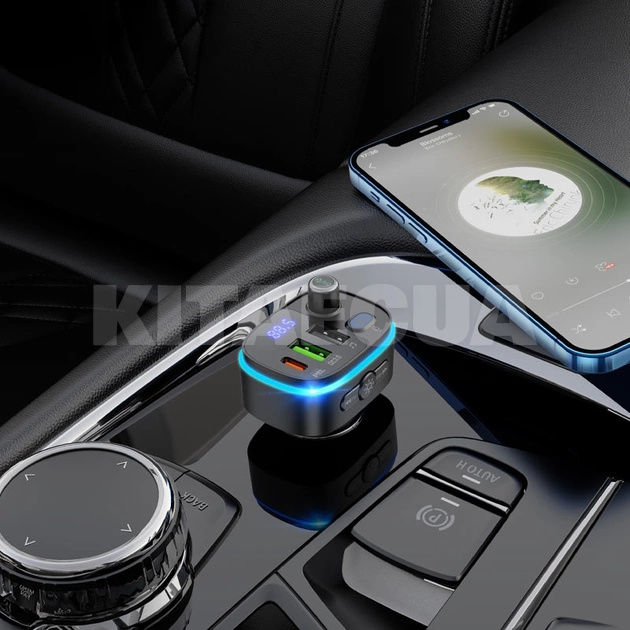 ФМ модулятор E62 Fast PD20W+QC3.0 Bluetooth 5.0 (дистанция~10м) HOCO (10375) - 2