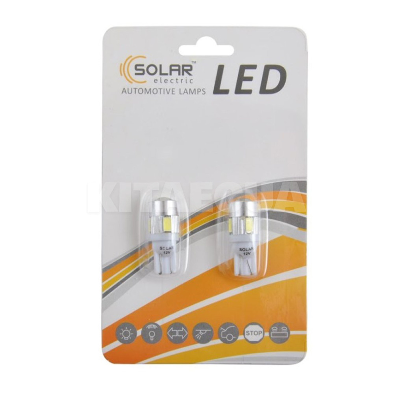 LED лампа для авто W2.1x9.5d 12V (комплект) Solar (LS285_B2) - 2