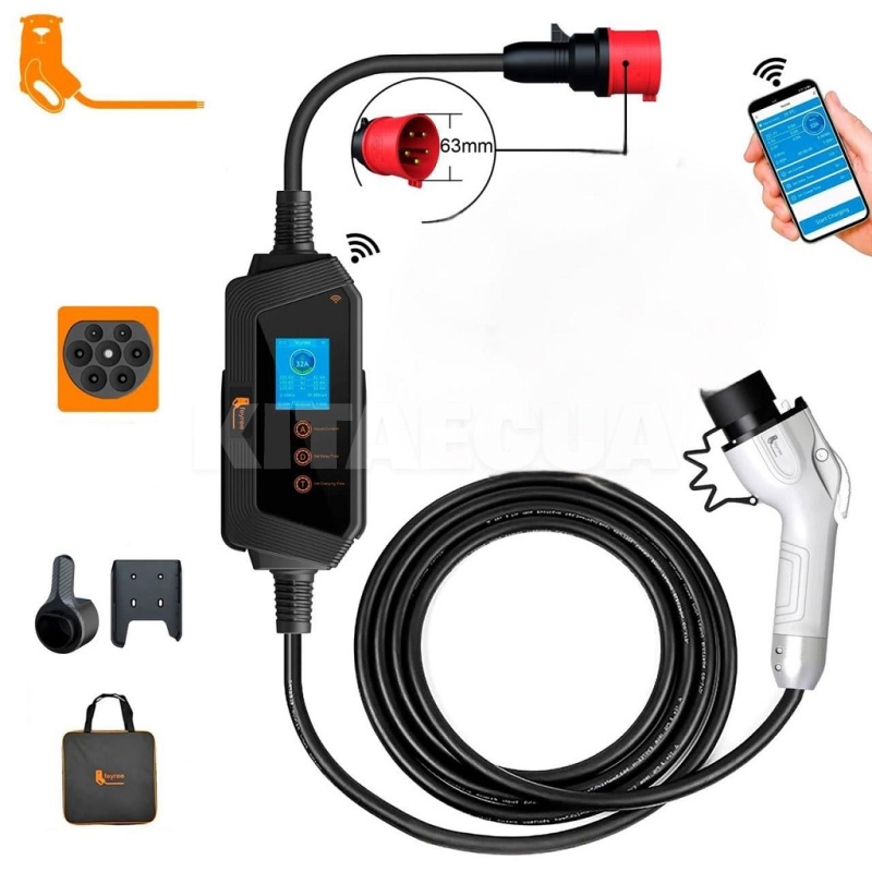 Зарядка для електромобіля GB/T AC 22 кВт 32A 3-фази Hero Wi-Fi FEYREE (FY22-32-3PH-GB/T-H8)